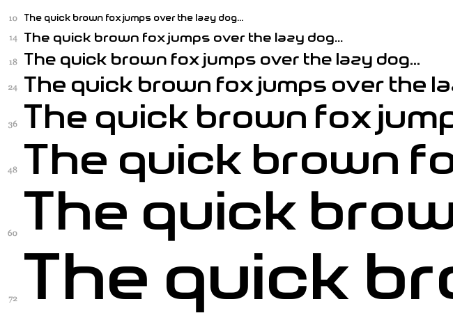 Nebulous Content font waterfall